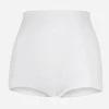 High-waisted shaper panties in jacquard and satin