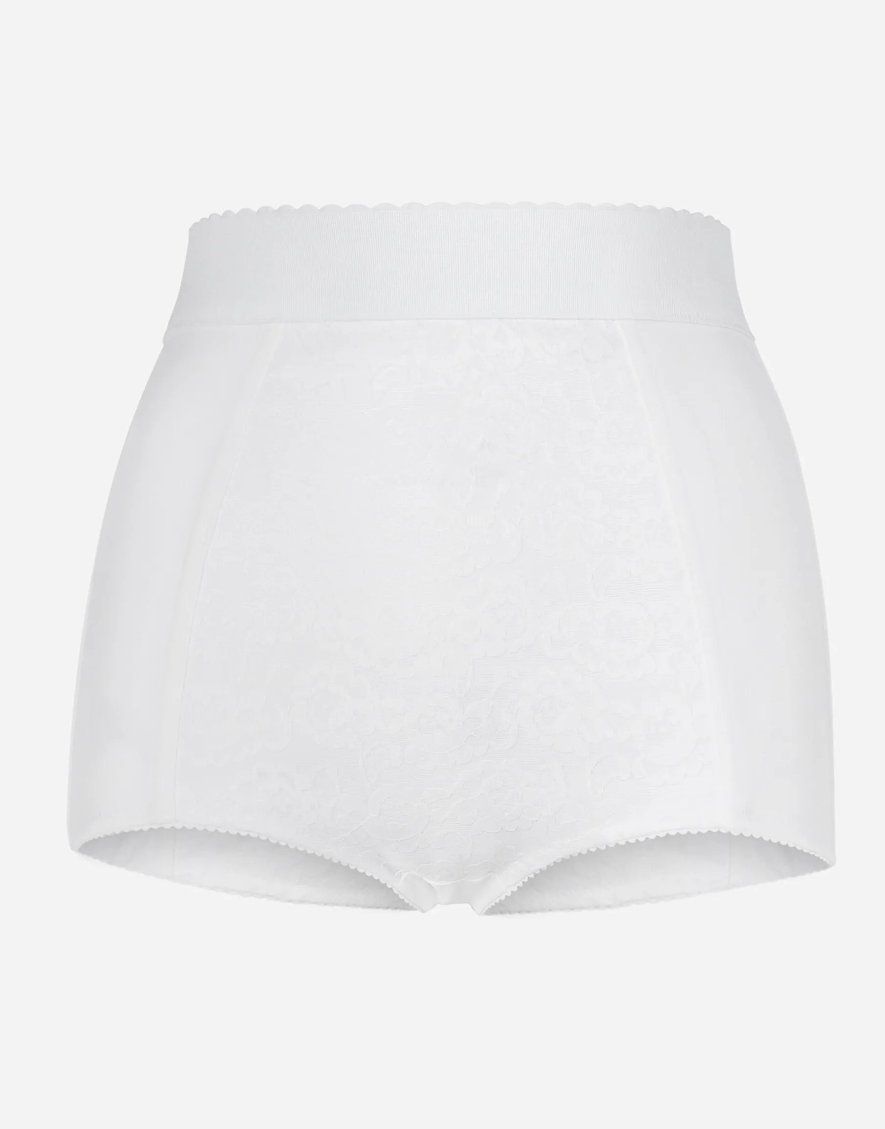 High-waisted shaper panties in jacquard and satin