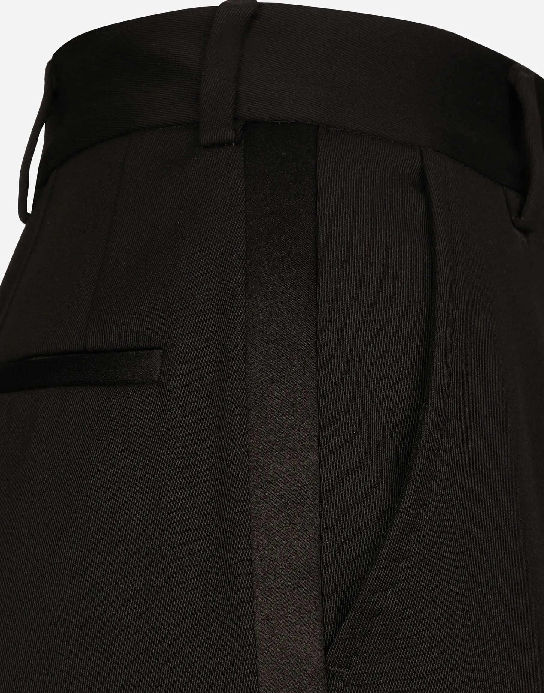 High-waisted wool gabardine cigarette pants
