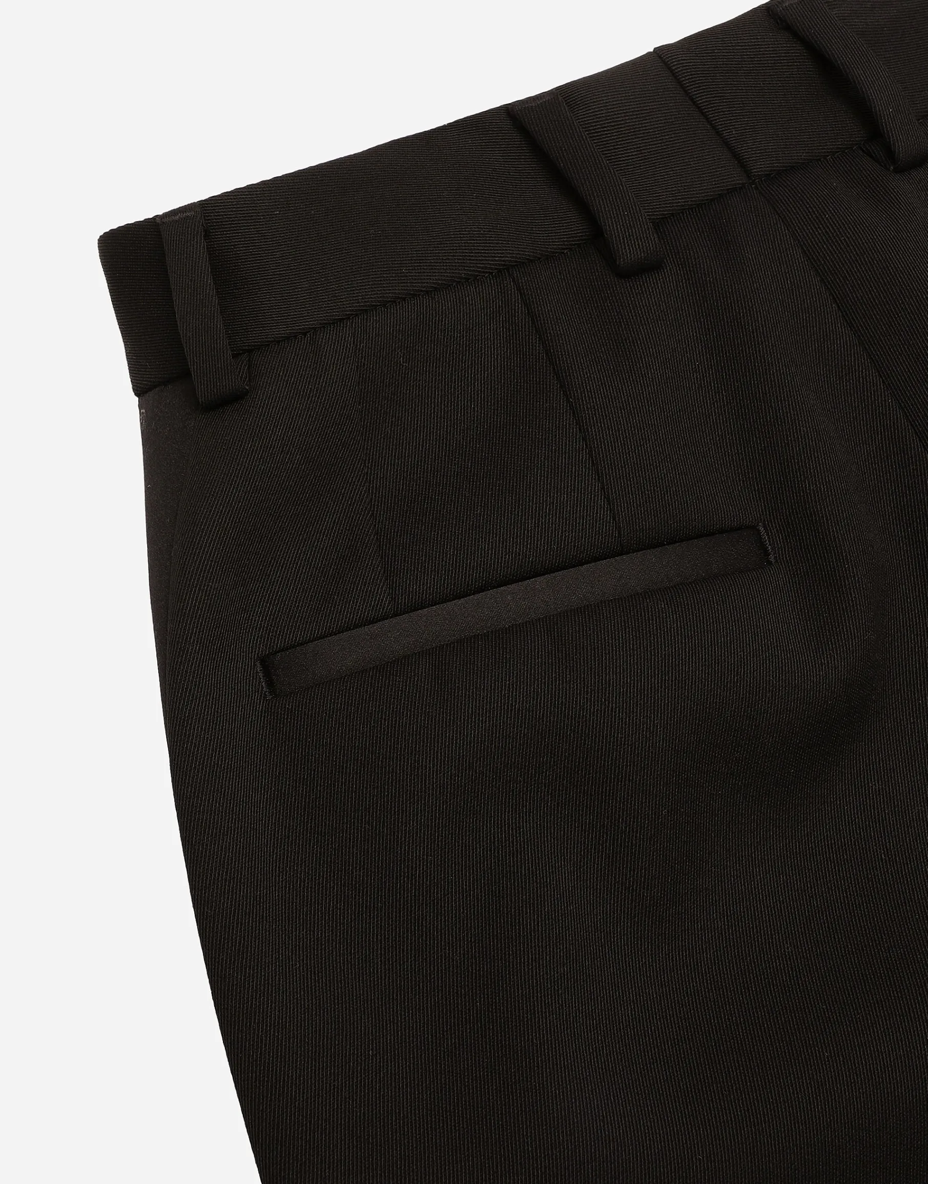 High-waisted wool gabardine cigarette pants