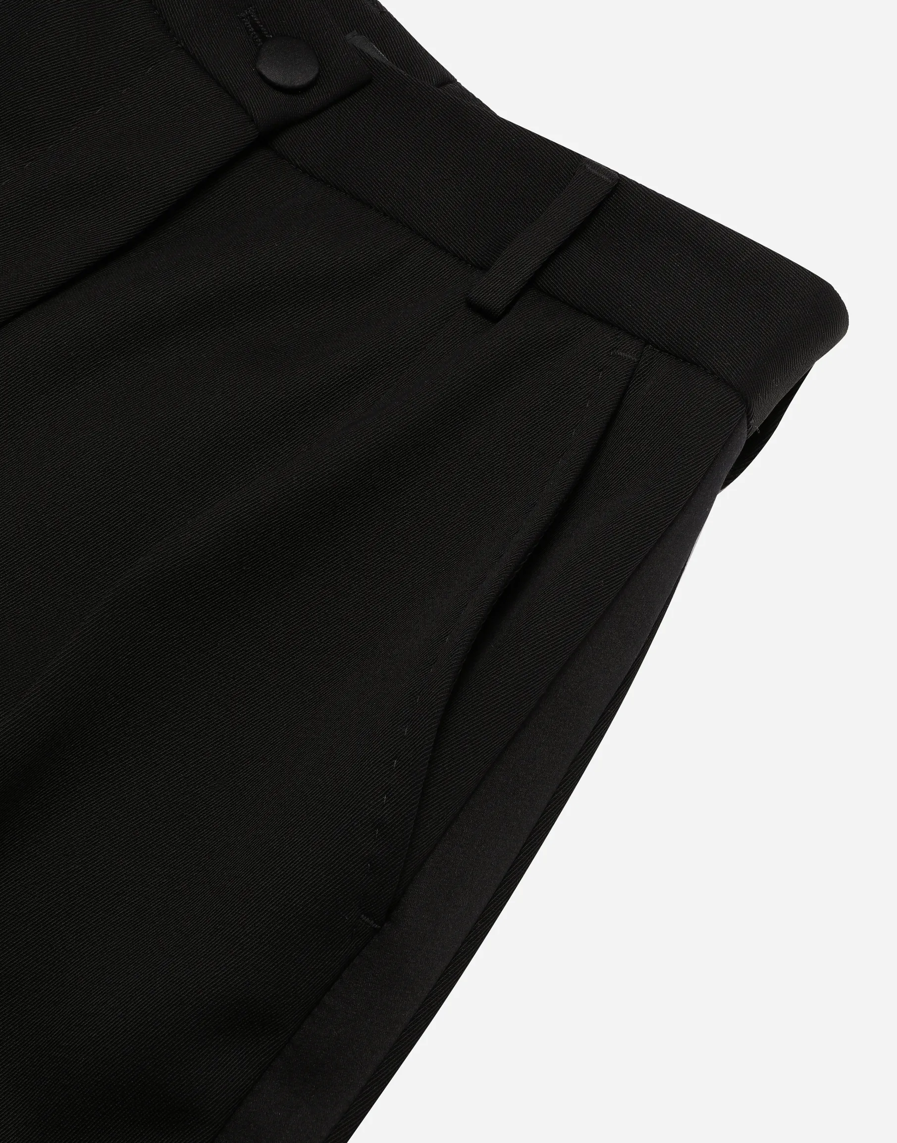 High-waisted wool gabardine cigarette pants