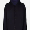 Hooded cashmere jacket