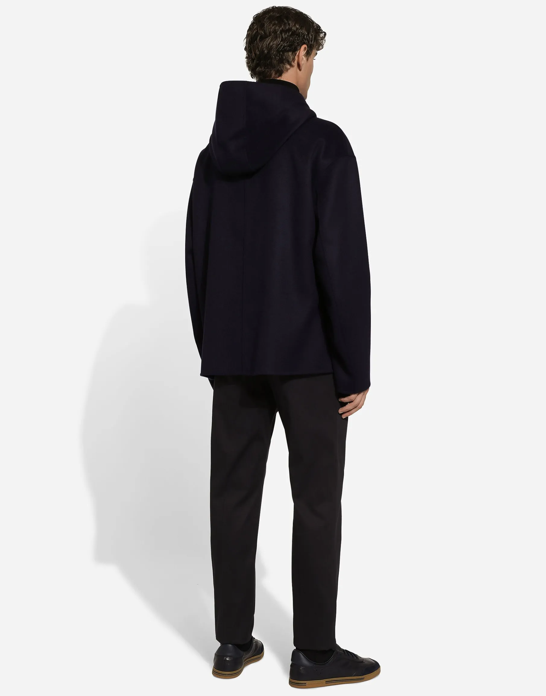 Hooded cashmere jacket