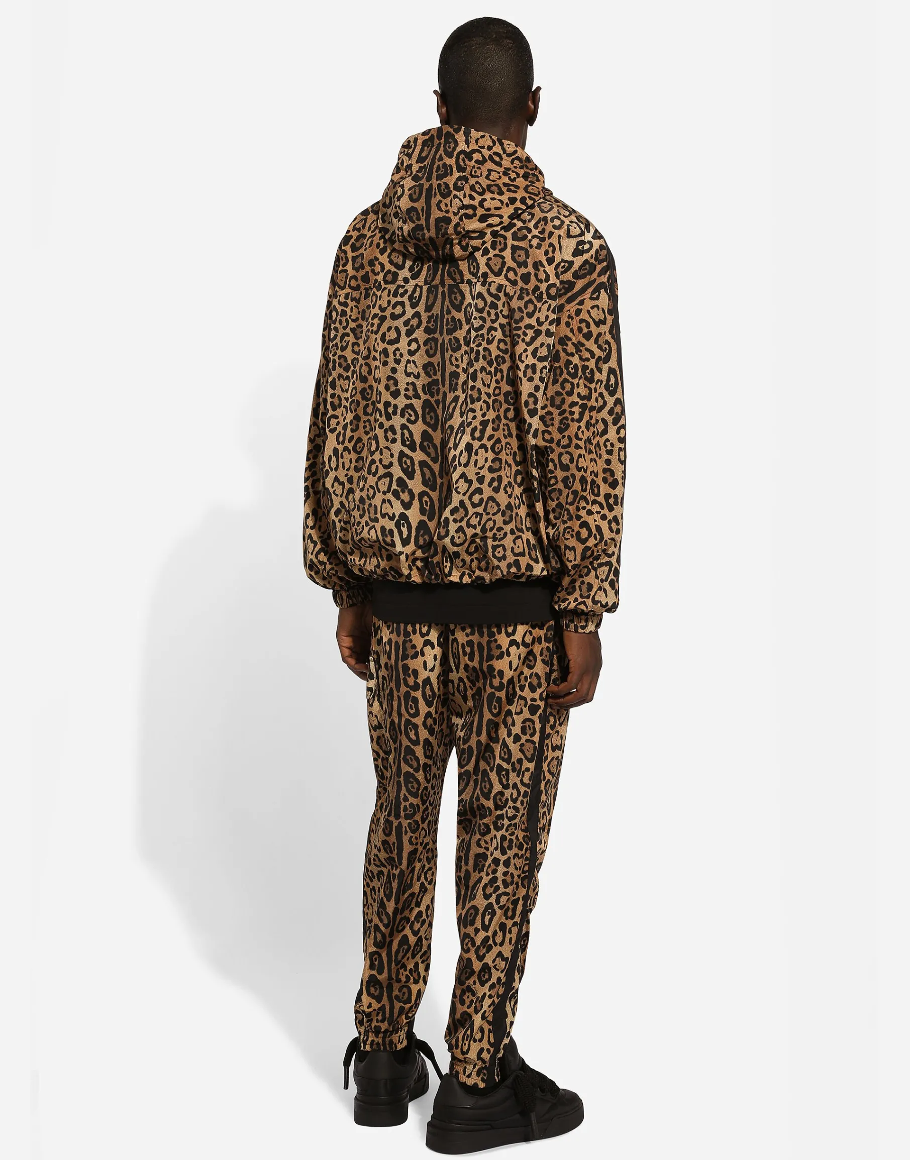 Hooded jacket with leopard-print Crespo