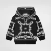 Hoodie with bandanna print