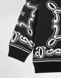 Hoodie with bandanna print