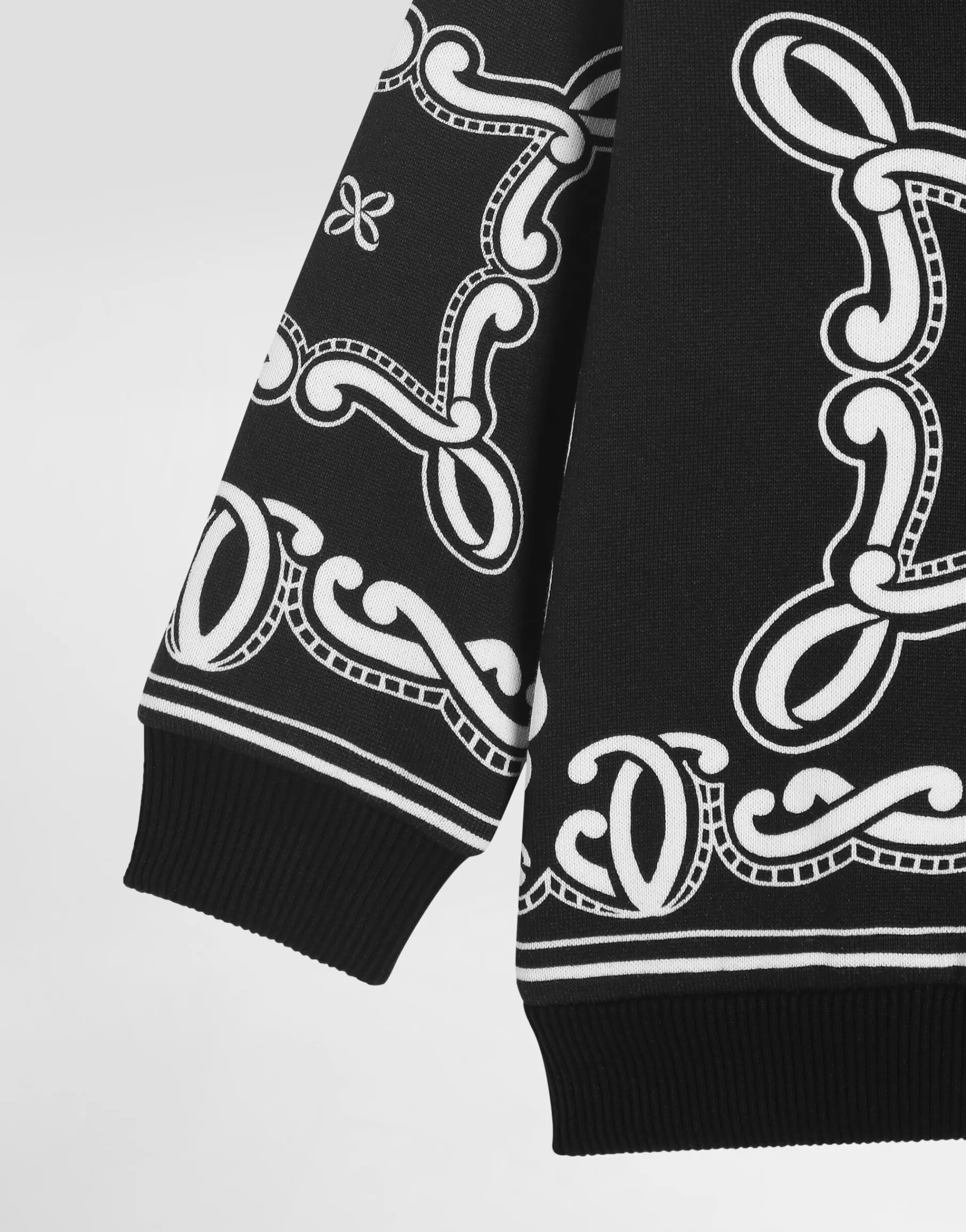 Hoodie with bandanna print
