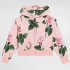 Hoodie with rose print