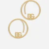 Hoop earrings with DG logo