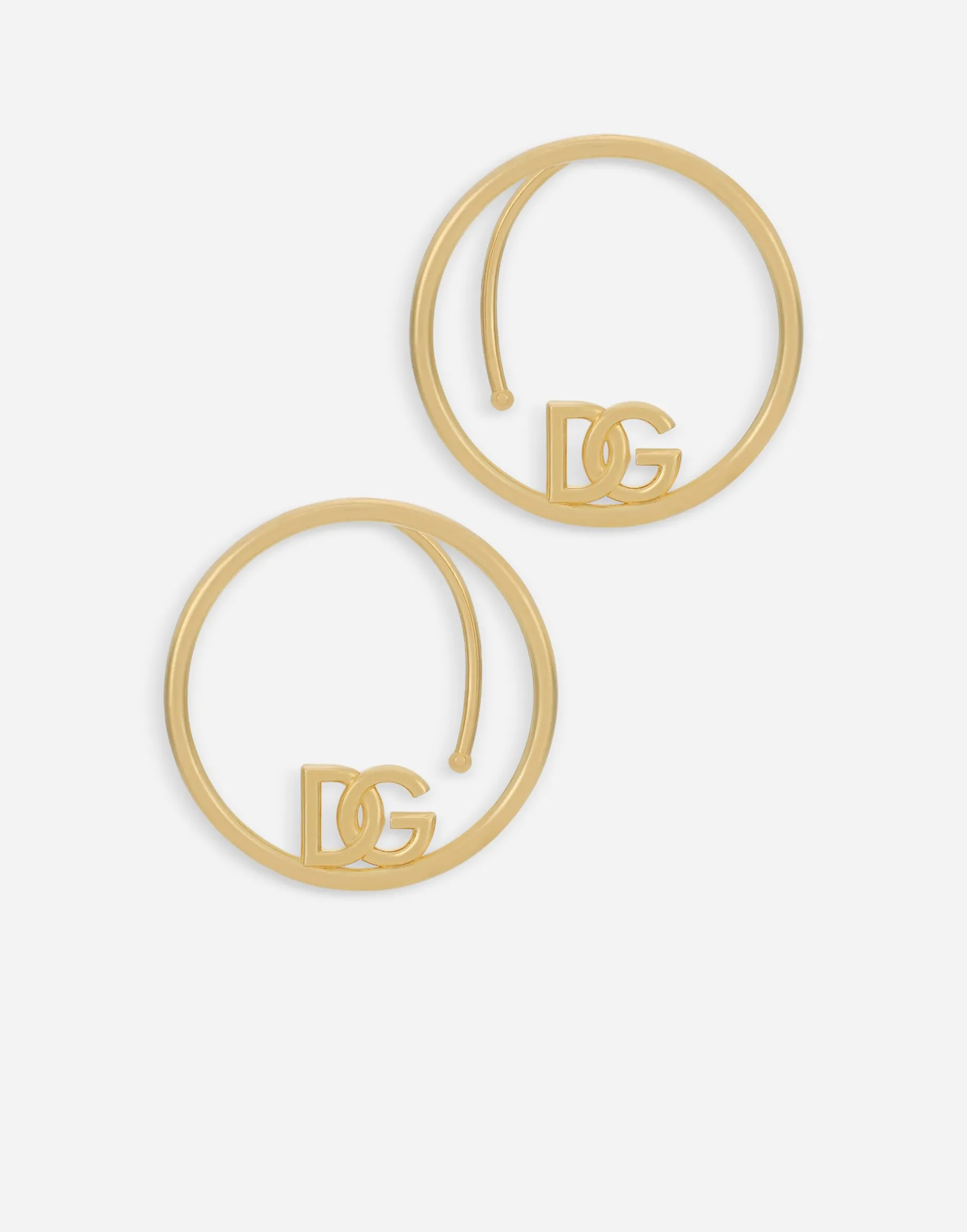 Hoop earrings with DG logo