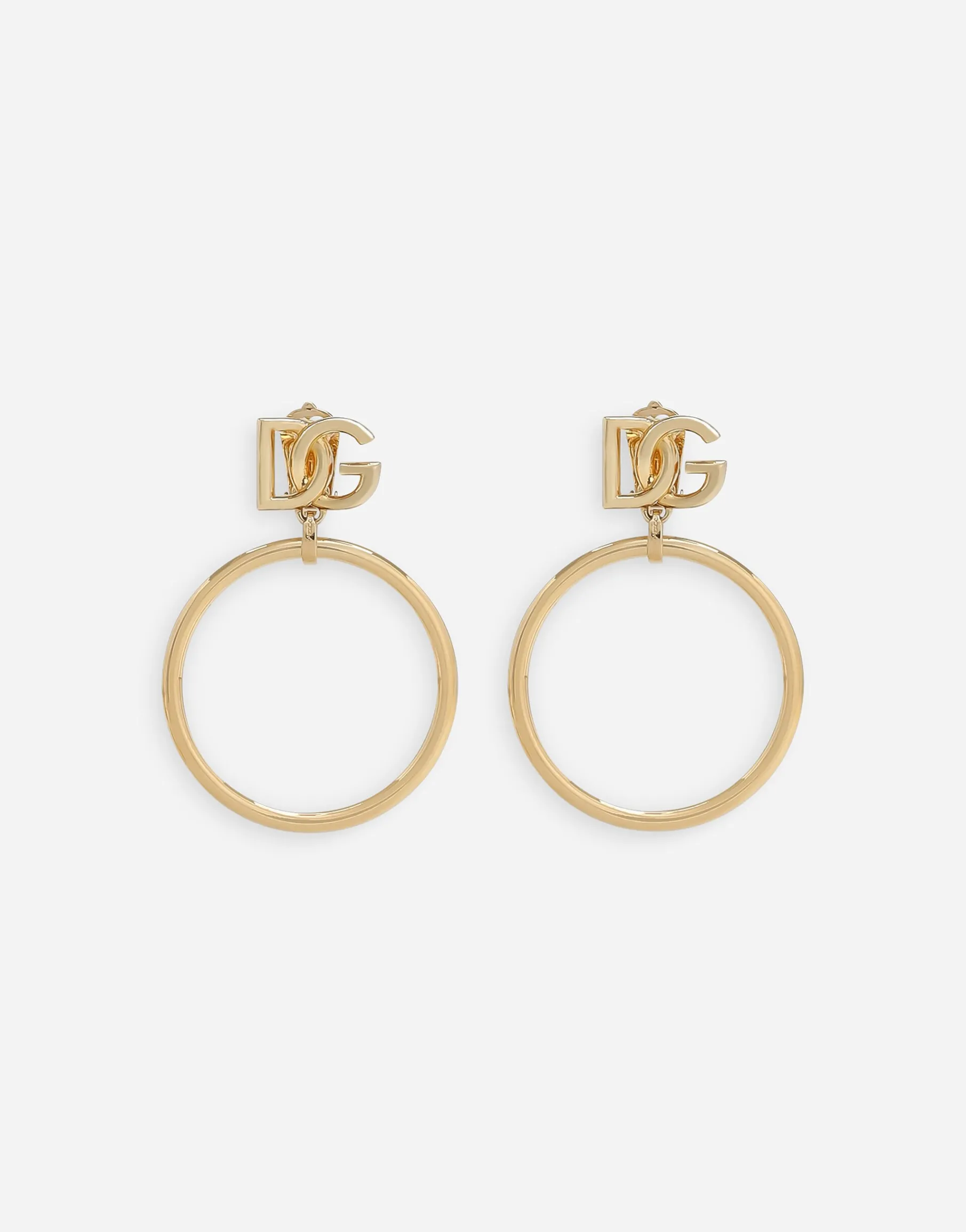 Hoop earrings with DG logo