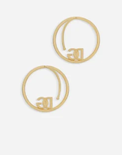 Hoop earrings with DG logo
