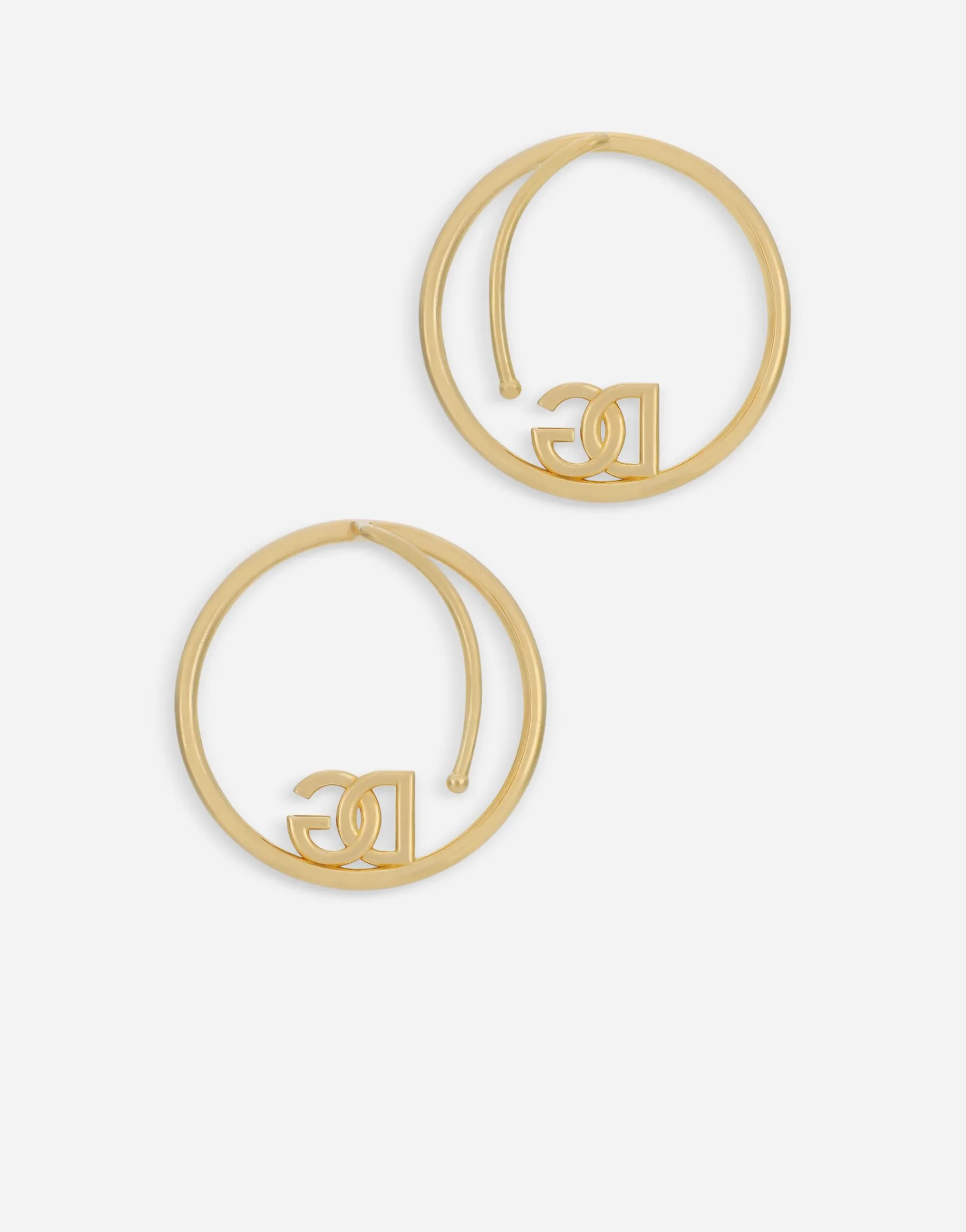 Hoop earrings with DG logo