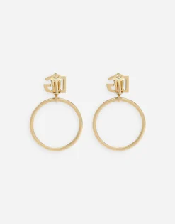 Hoop earrings with DG logo