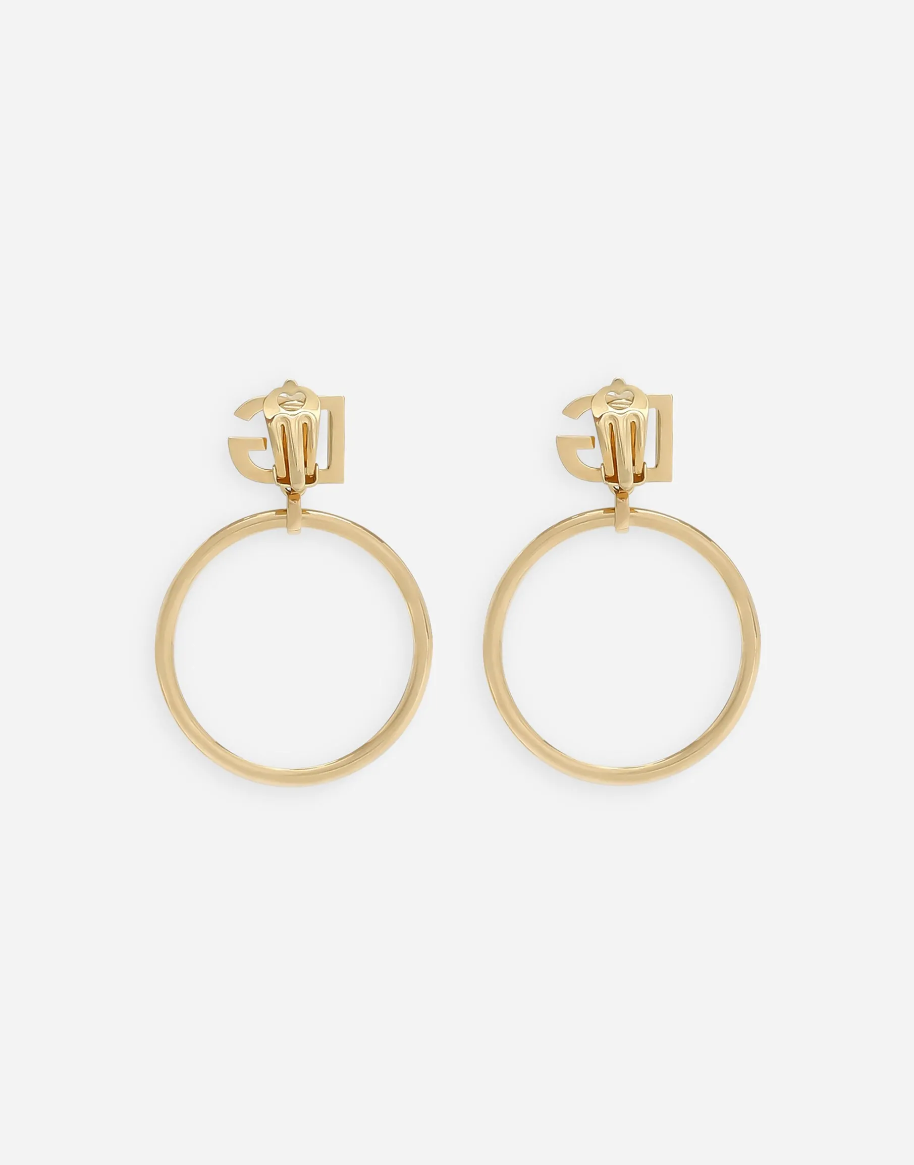 Hoop earrings with DG logo