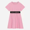 Interlock dress with branded elastic
