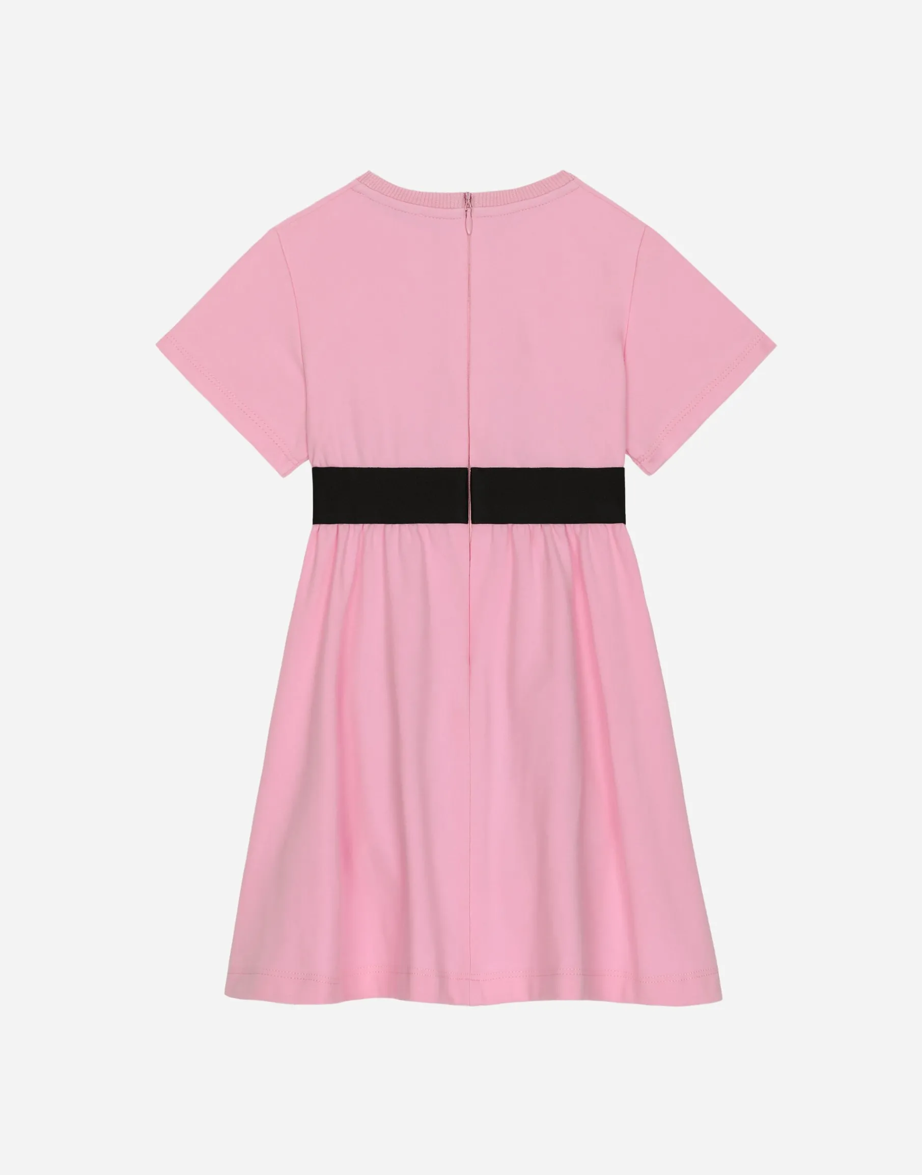 Interlock dress with branded elastic