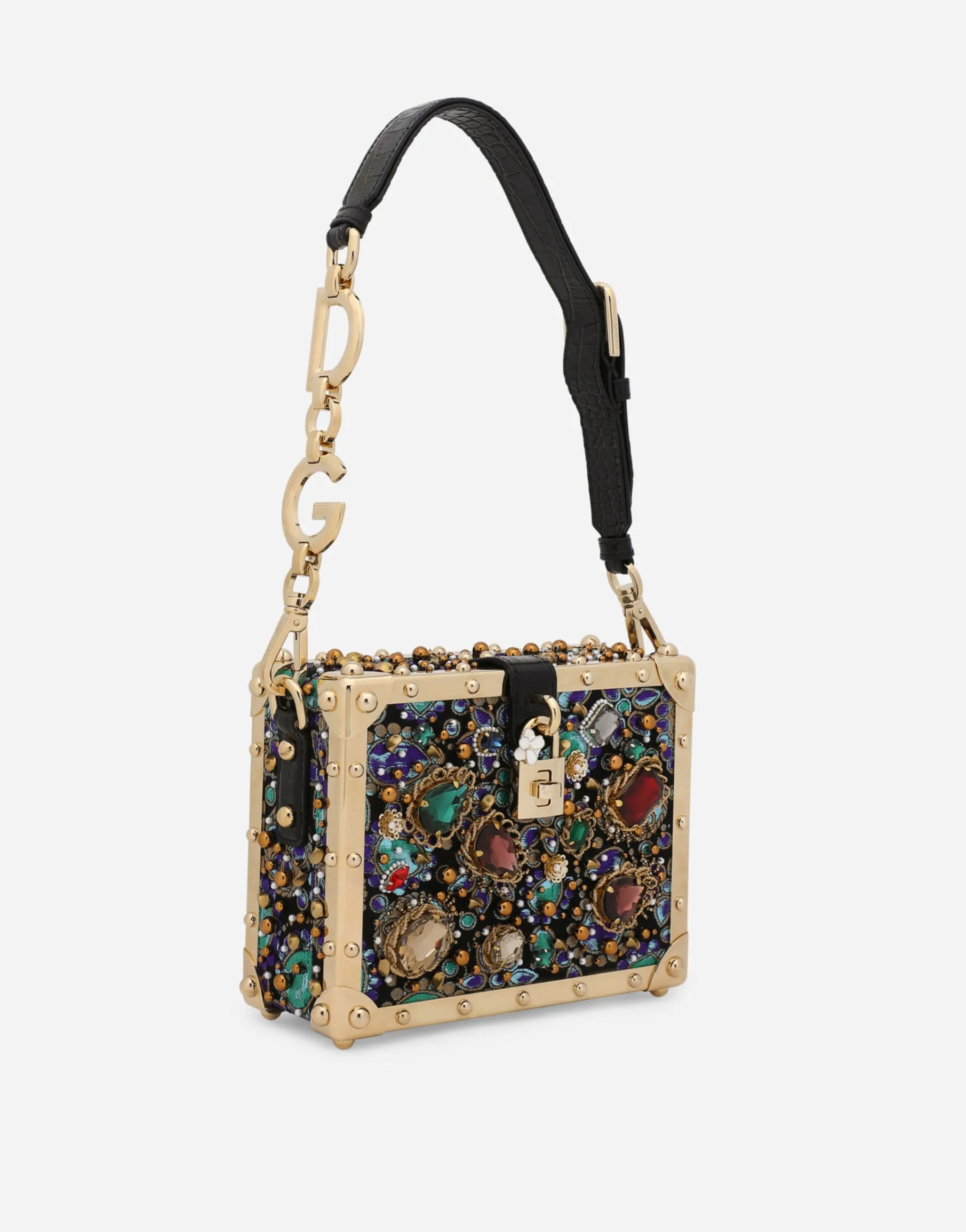 Jacquard Dolce Box bag with embroidery