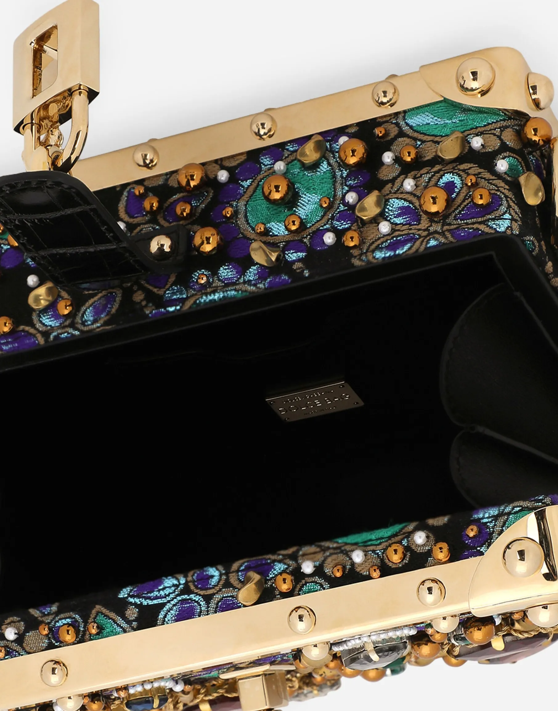Jacquard Dolce Box bag with embroidery