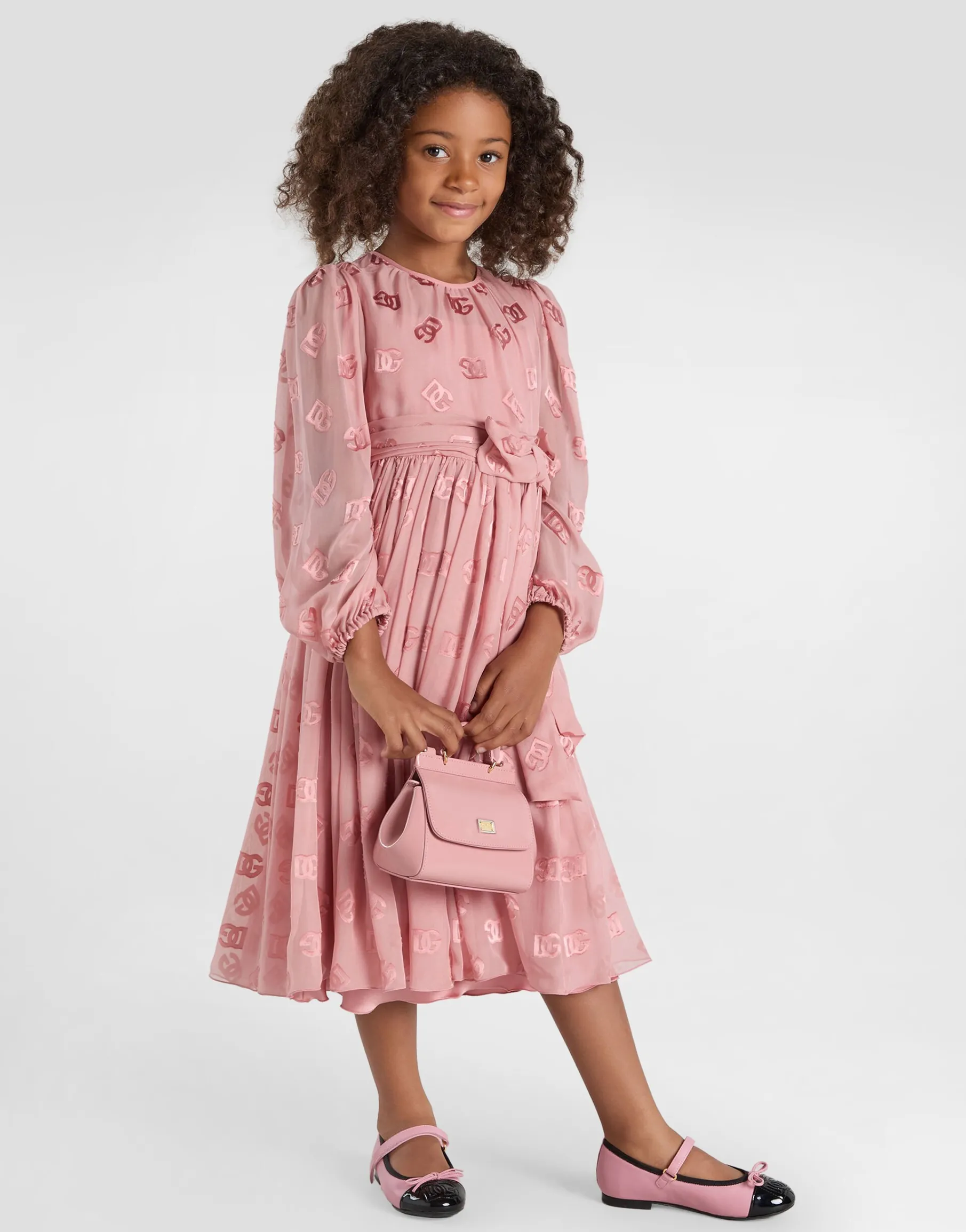 Jacquard dress with DG logo