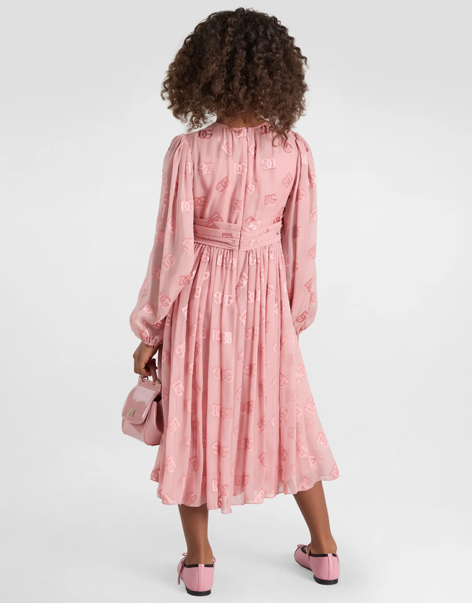 Jacquard dress with DG logo
