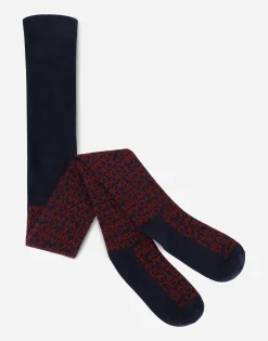 Jacquard knit tights with Dolce&Gabbana logo