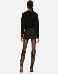 Jacquard miniskirt