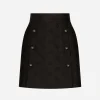 Jacquard miniskirt with all-over DG logo