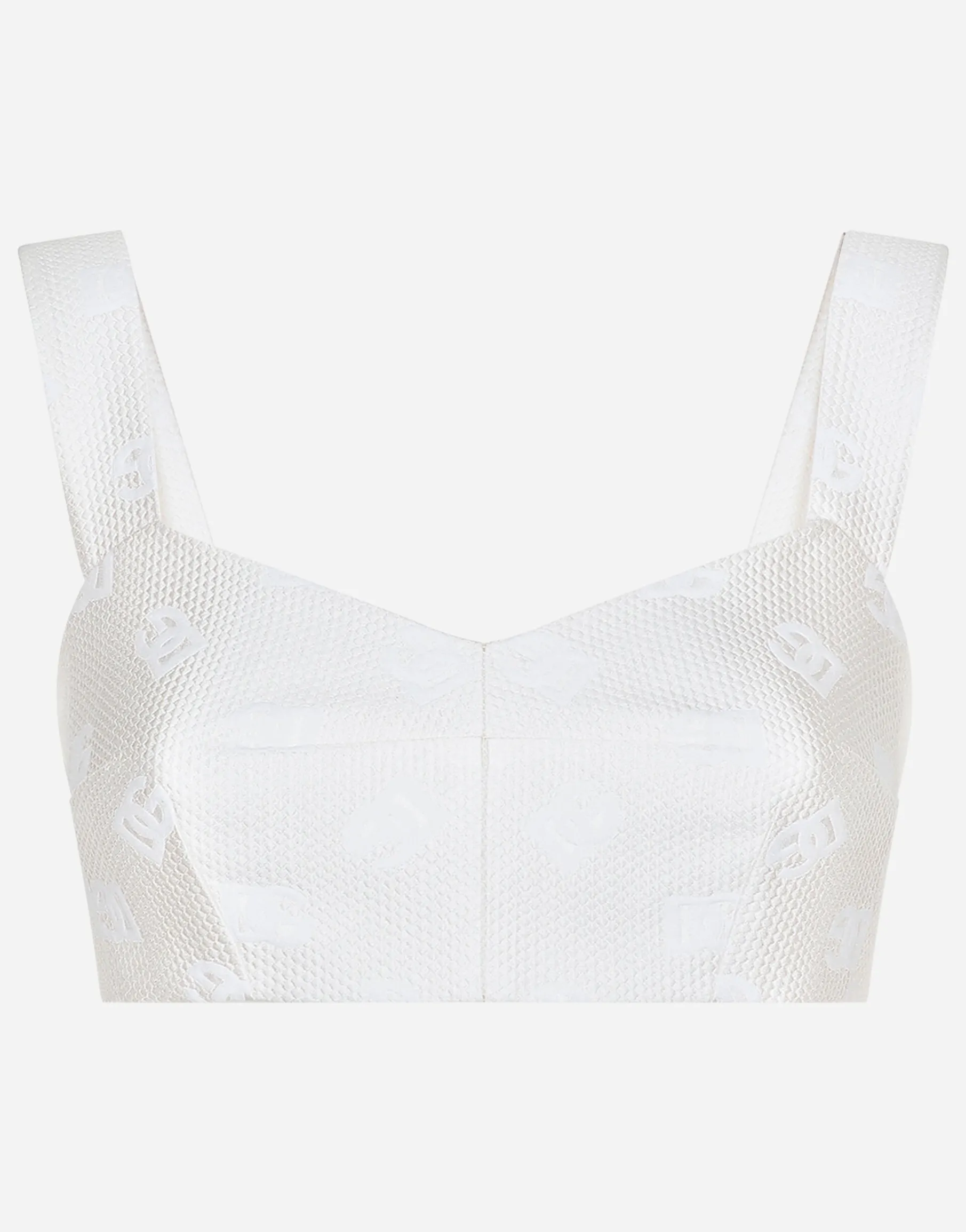 Jacquard top with all-over DG logo