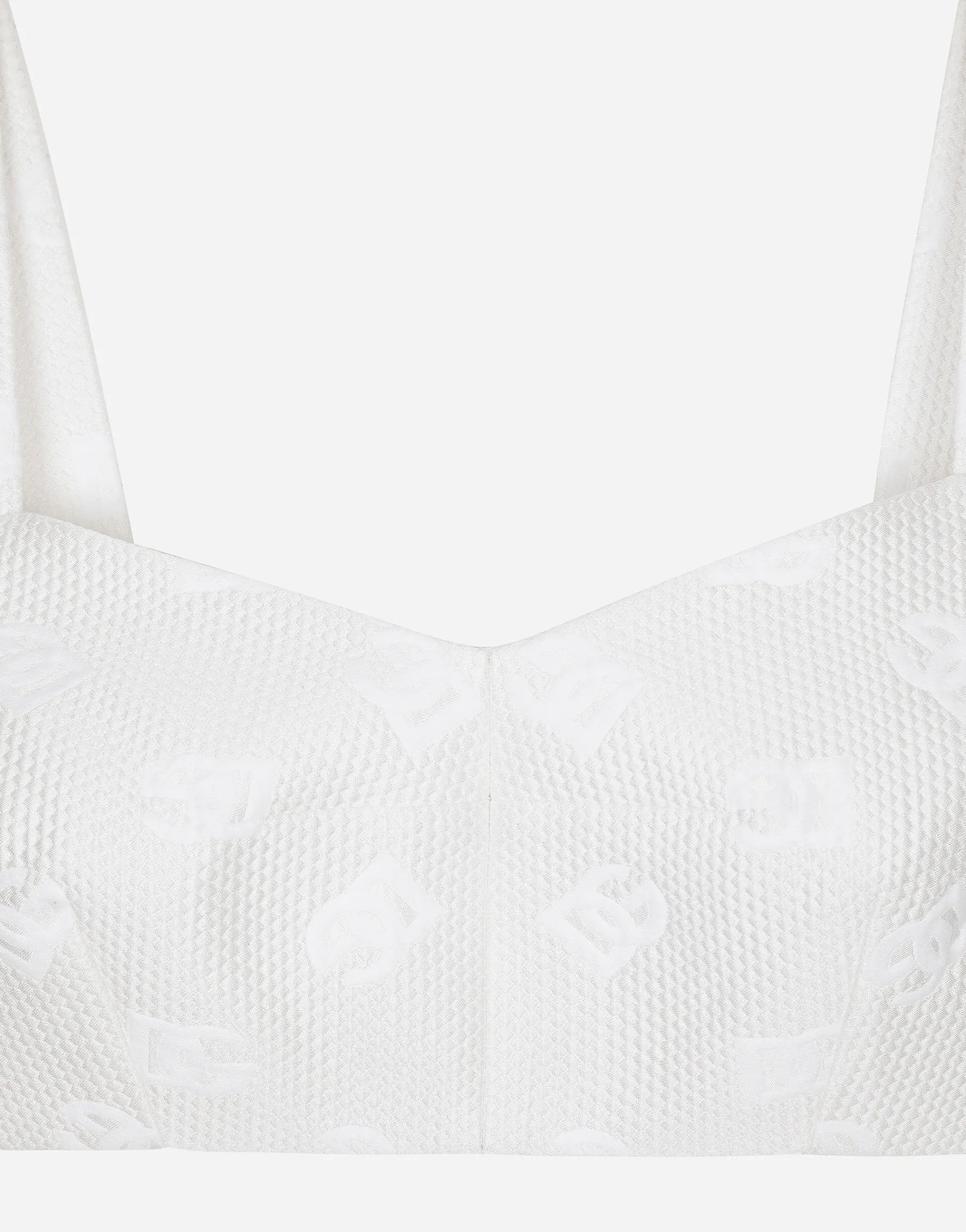 Jacquard top with all-over DG logo