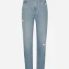Jeans with mini-ripped details