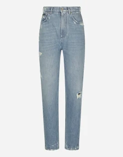 Jeans with mini-ripped details