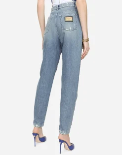 Jeans with mini-ripped details