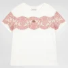 Jersey and lace T-shirt