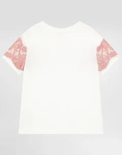 Jersey and lace T-shirt