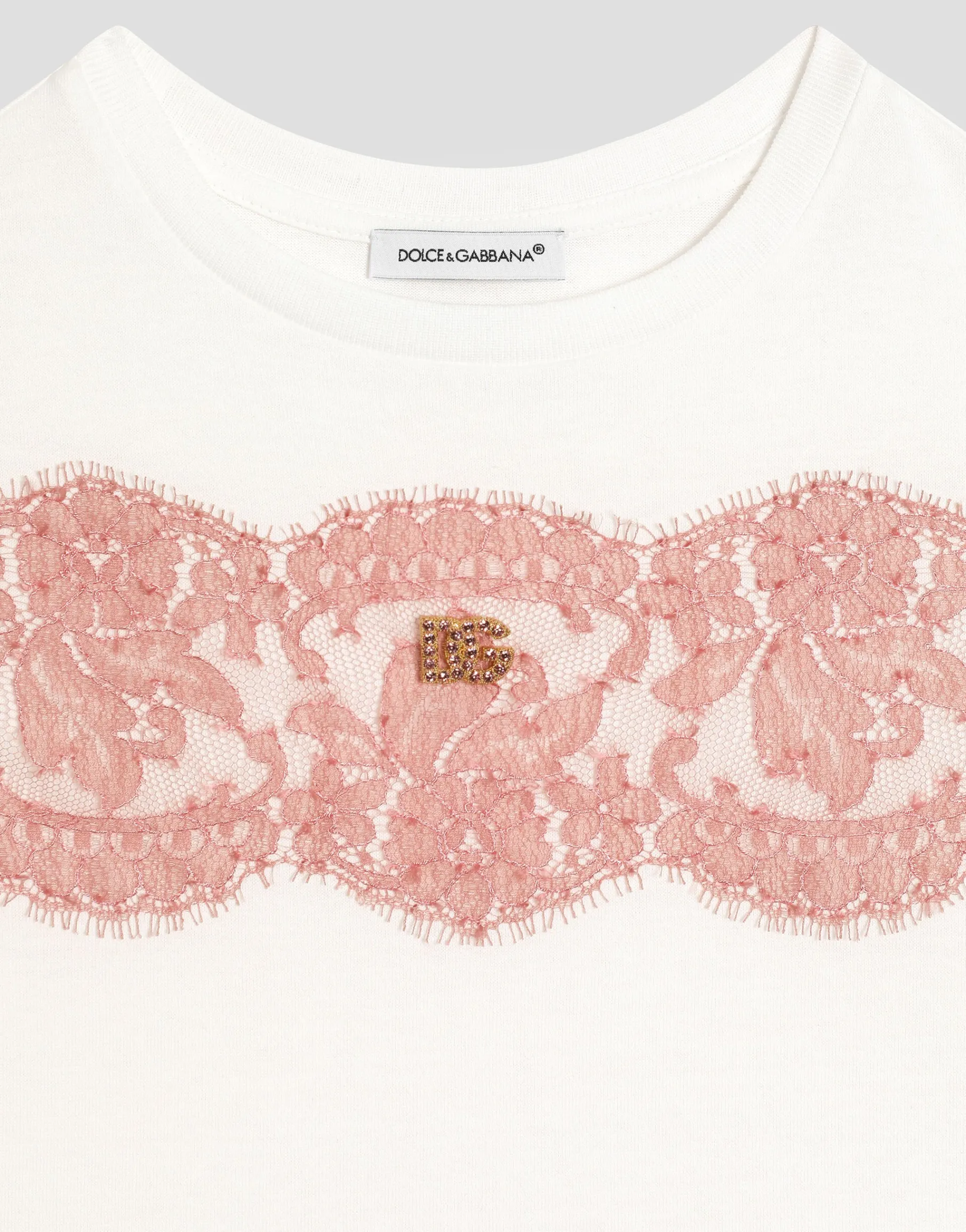 Jersey and lace T-shirt
