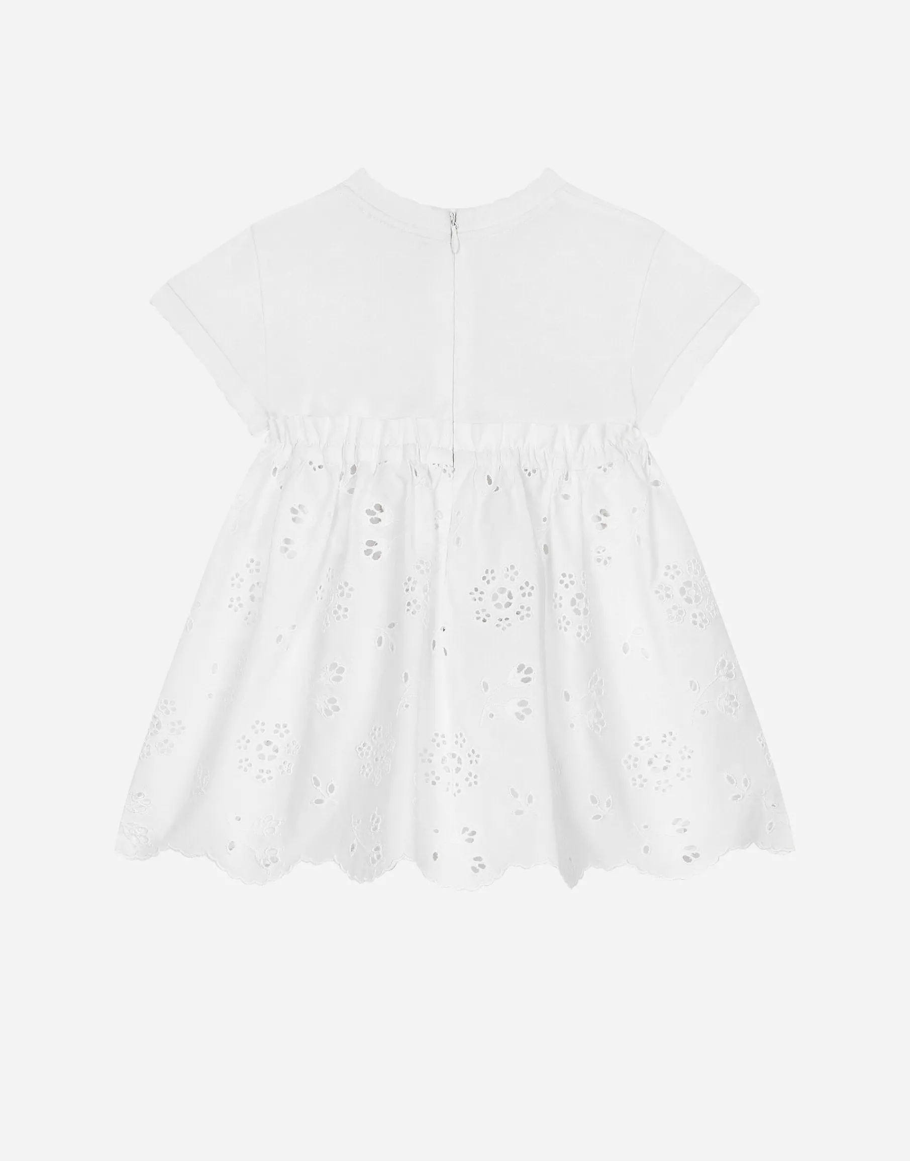 Jersey and poplin dress with Dolce&Gabbana logo
