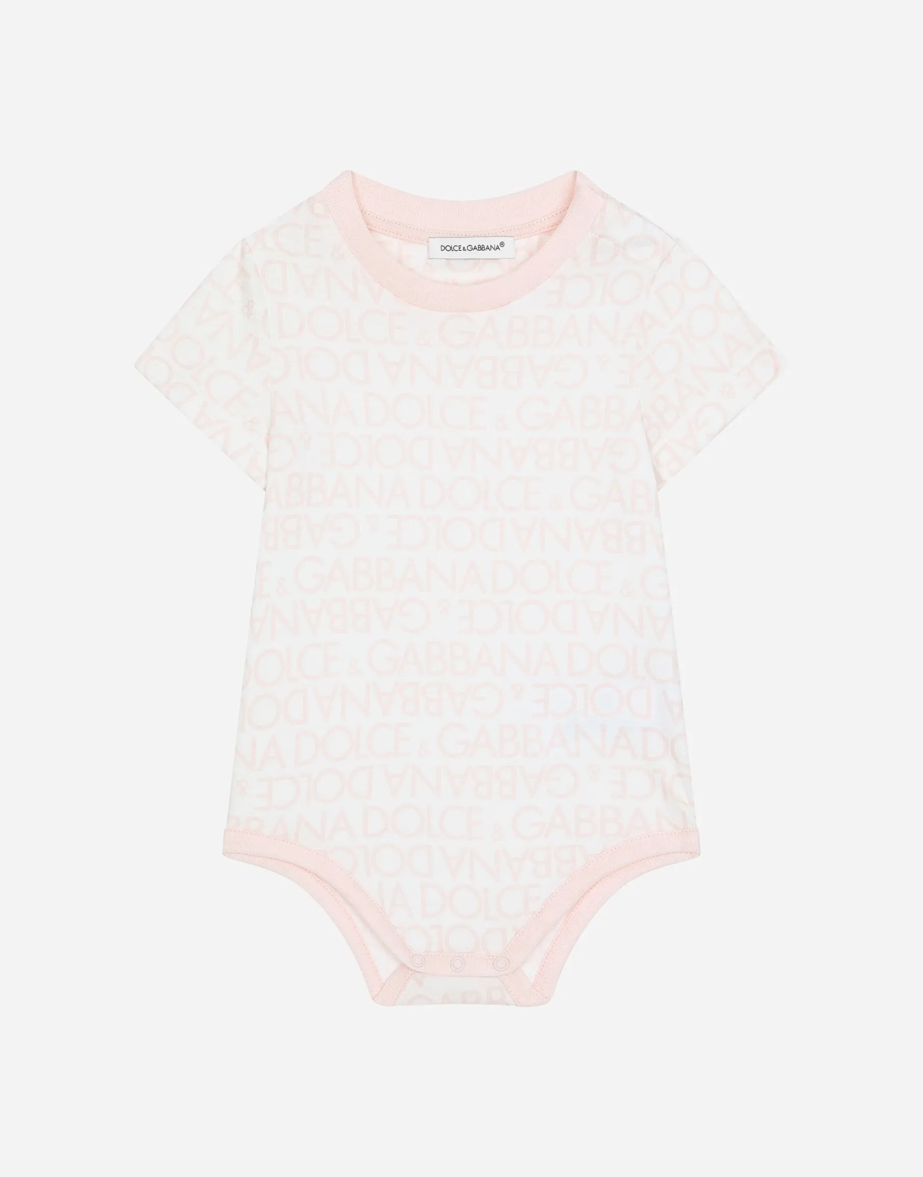 Jersey babygrow with all-over logo print