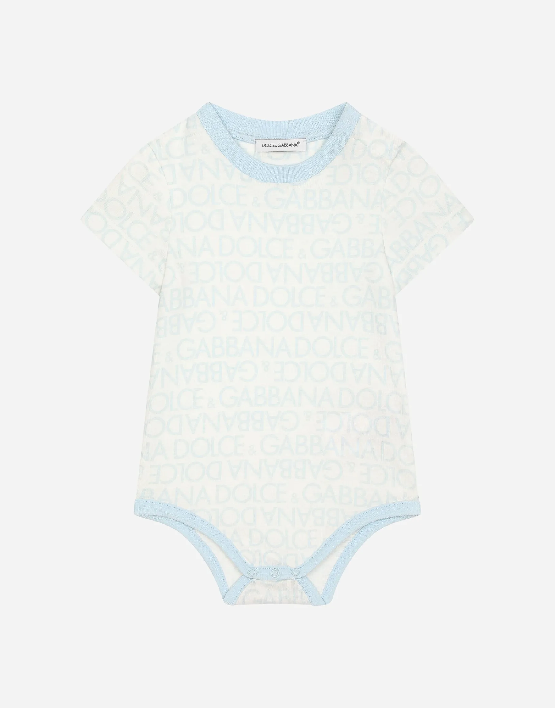 Jersey babygrow with all-over logo print