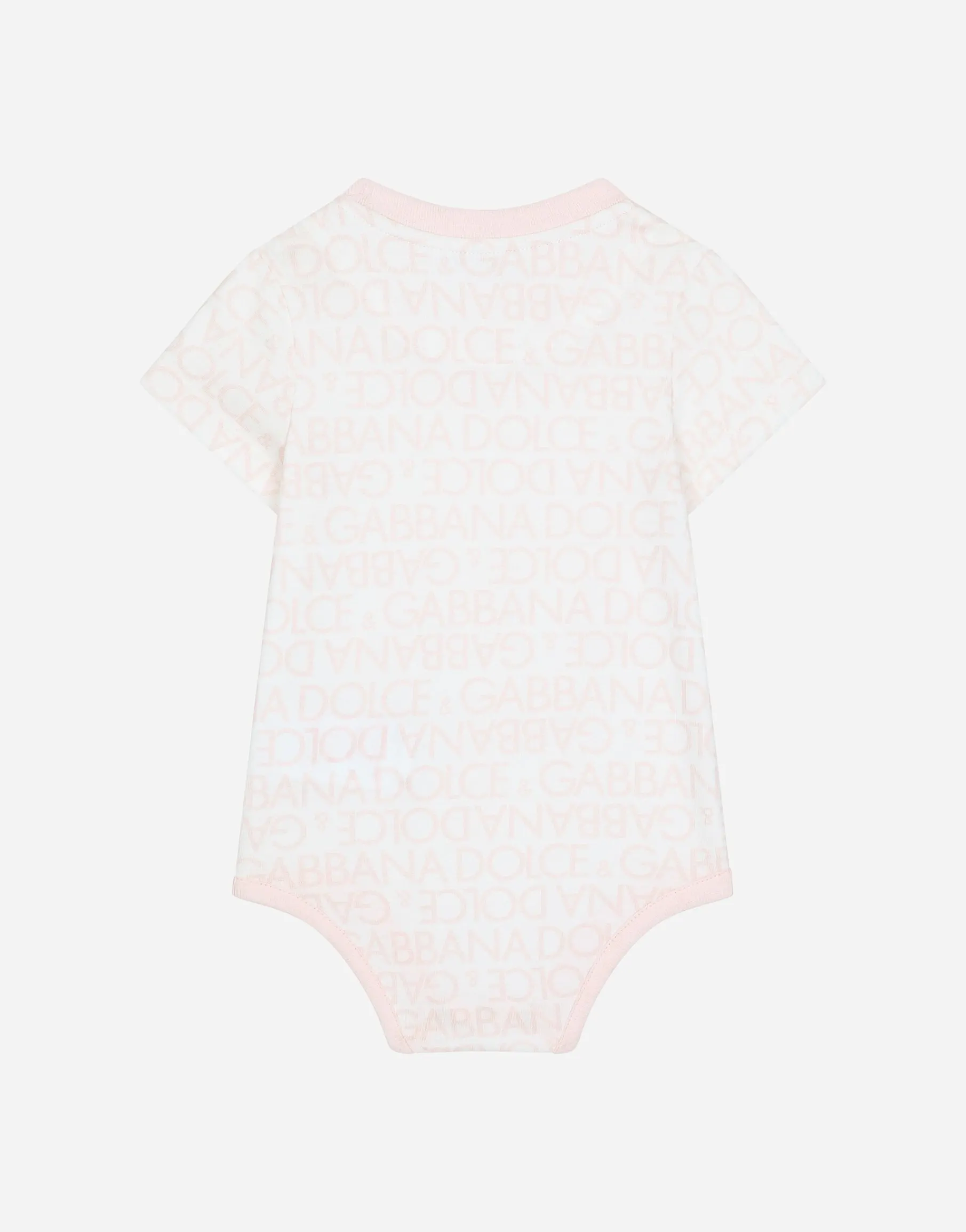 Jersey babygrow with all-over logo print