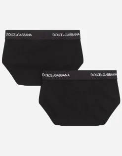 Jersey briefs two-pack with branded elastic