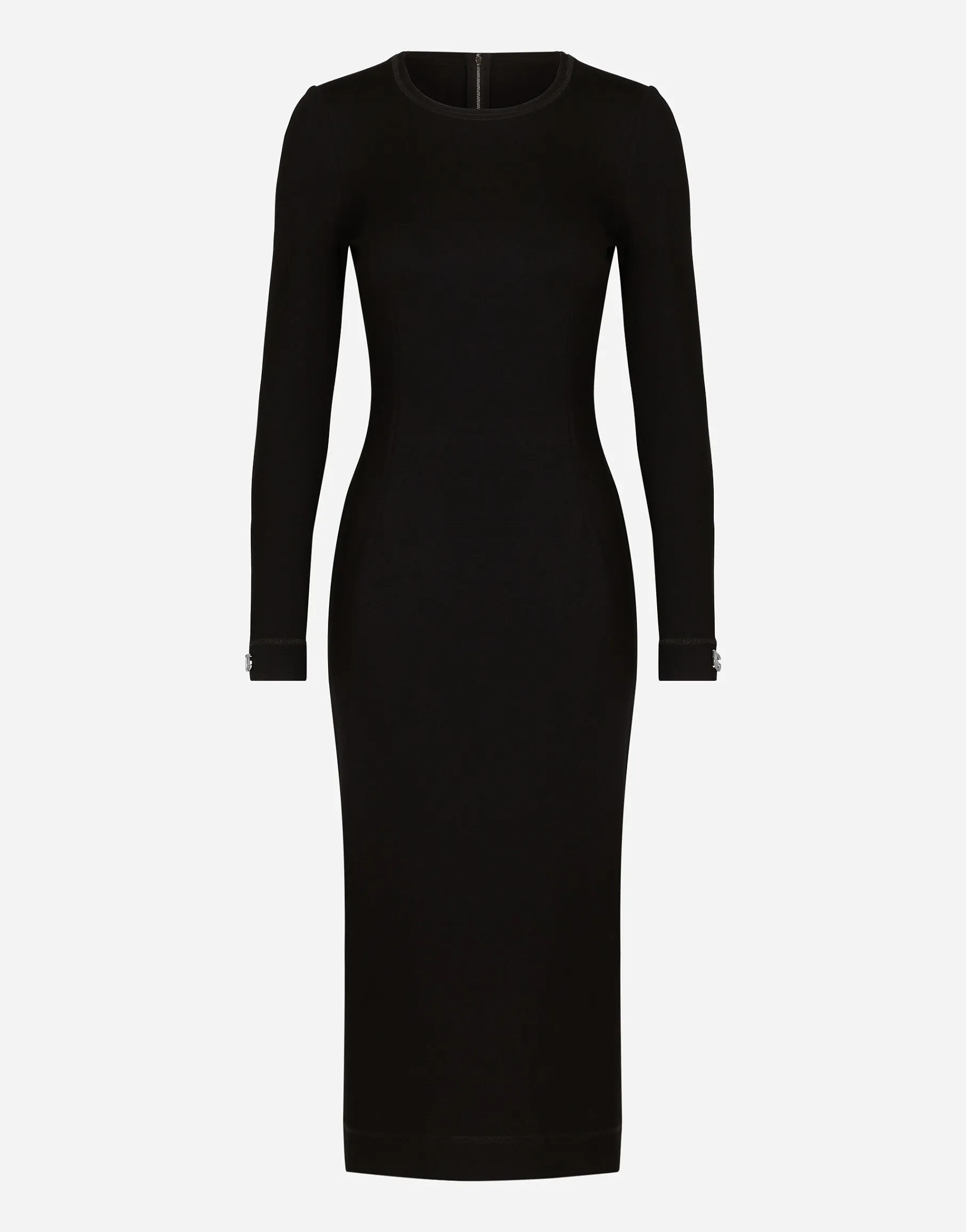 Jersey calf-length dress with DG logo details