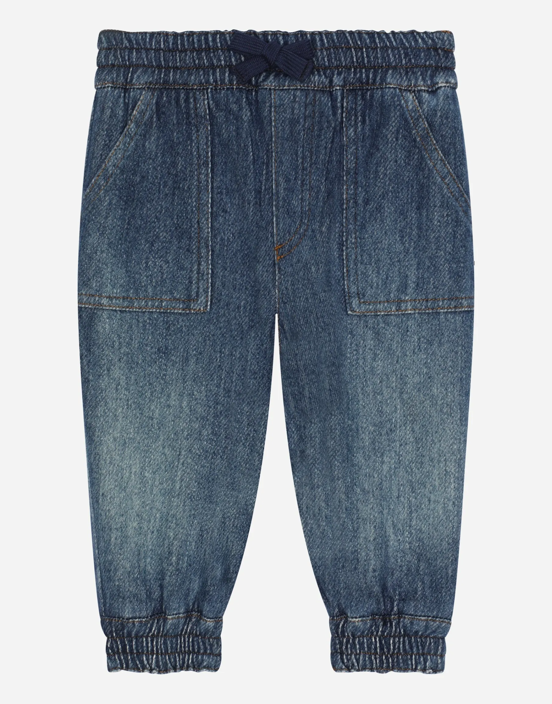 Jersey denim jogging pants with DG logo