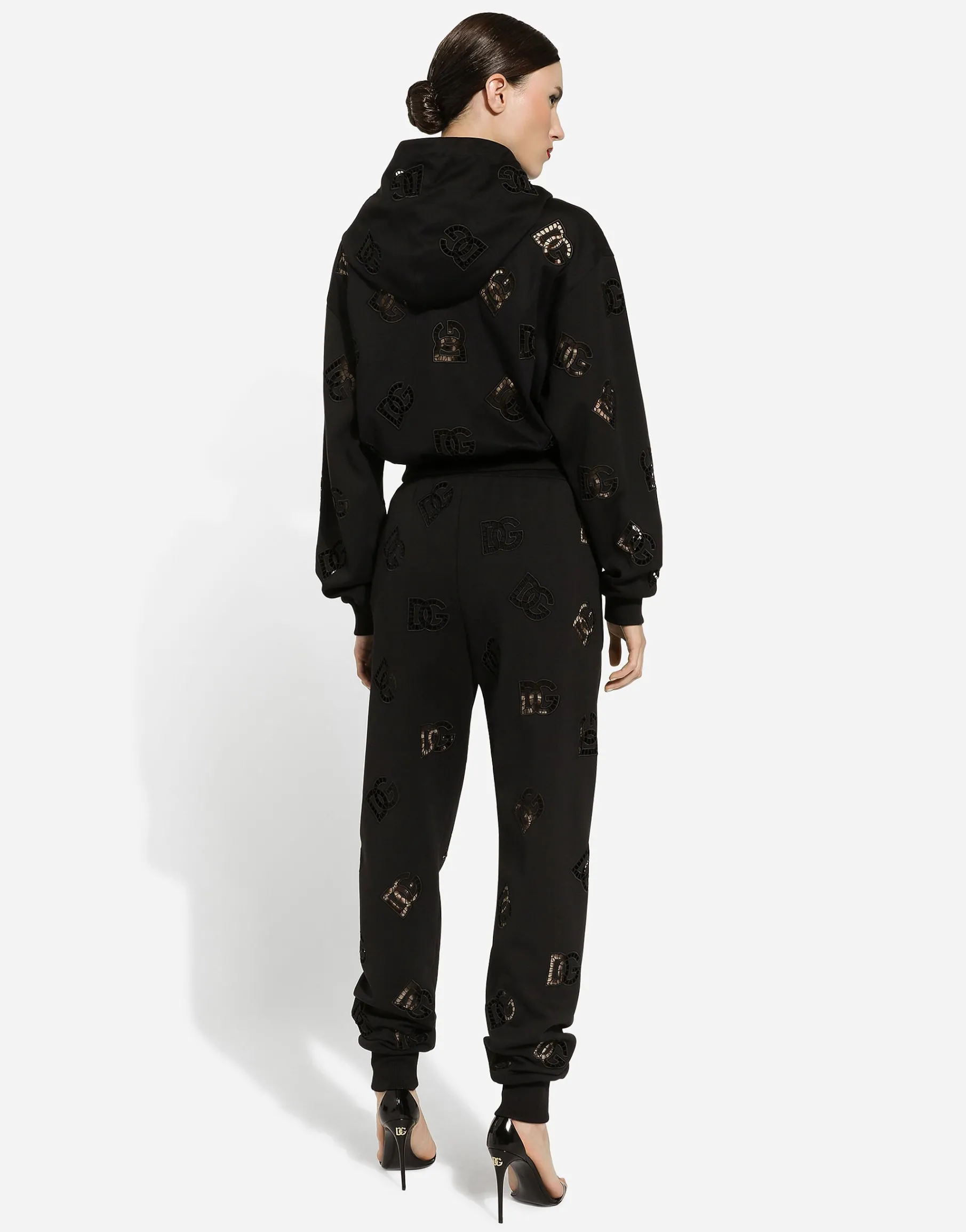 Jersey hoodie with cut-out and DG logo