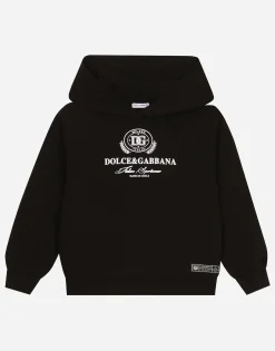 Jersey hoodie with Dolce&Gabbana logo