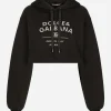Jersey hoodie with Dolce&Gabbana logo lettering
