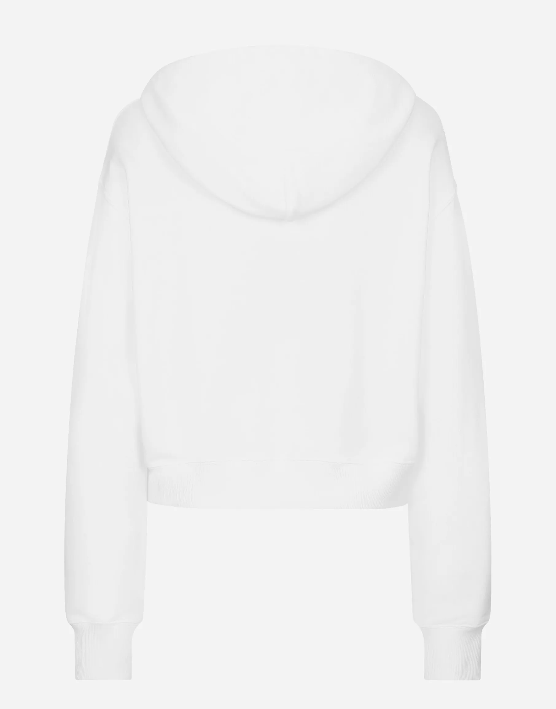 Jersey hoodie with embossed logo