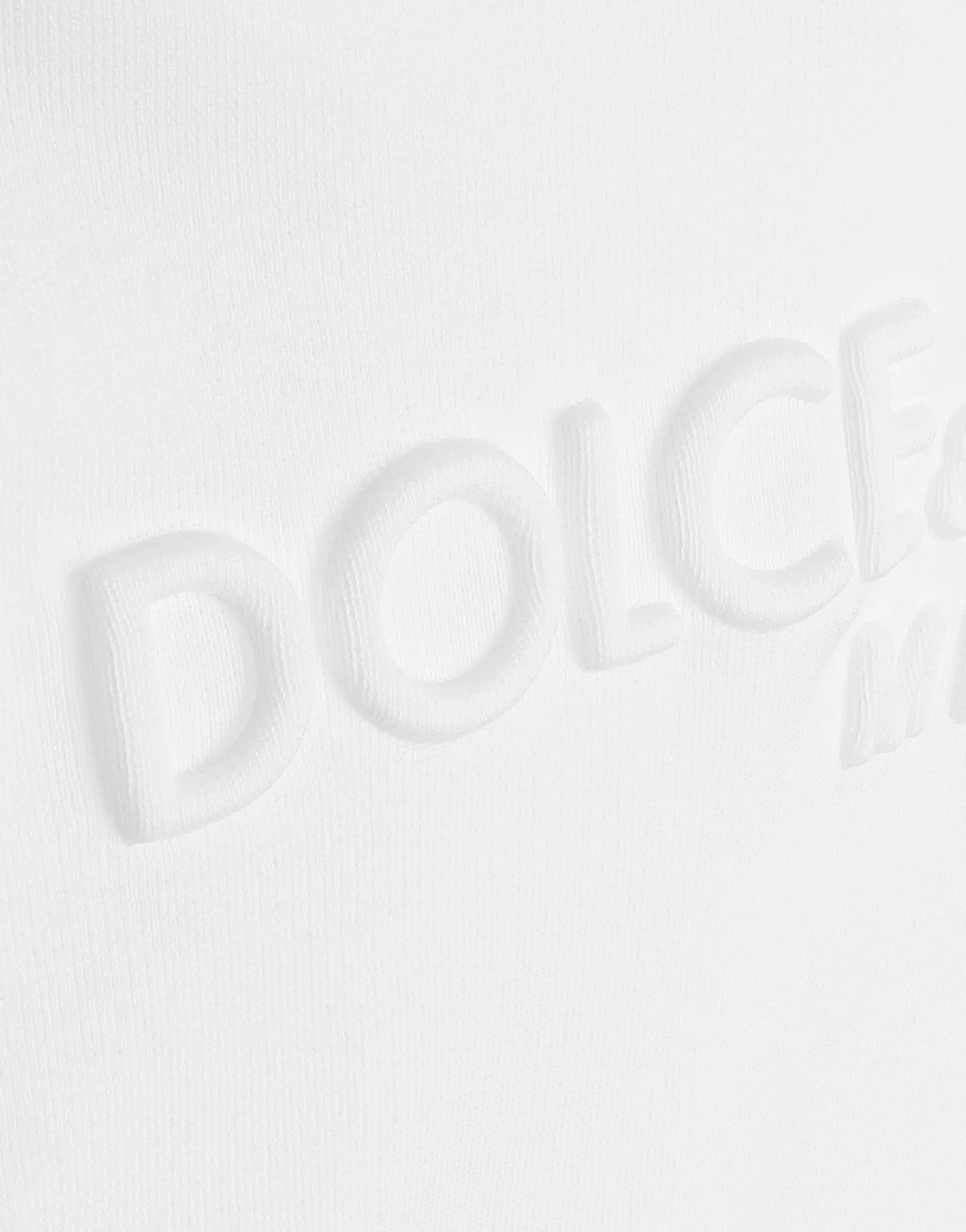 Jersey hoodie with embossed logo