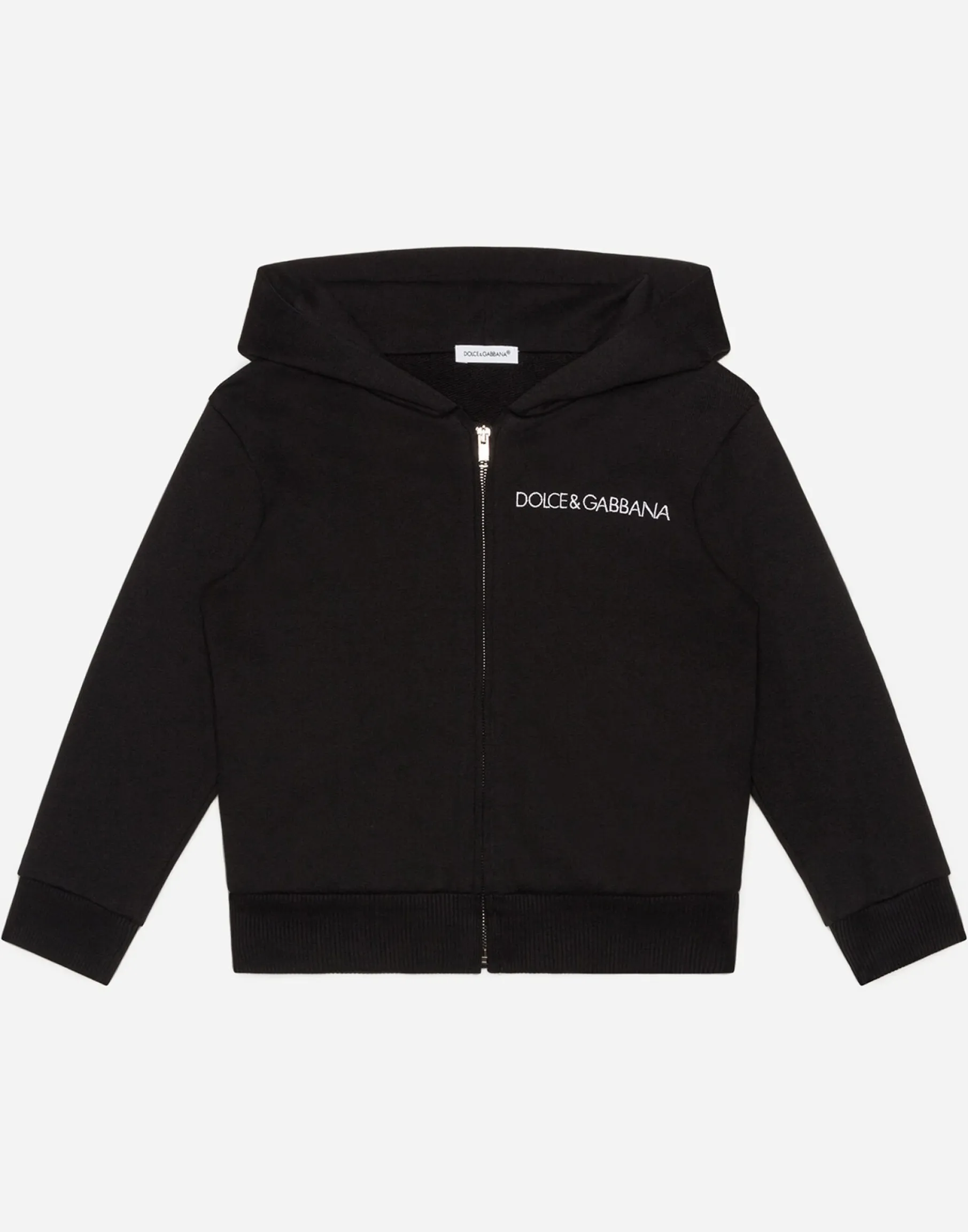 Jersey hoodie with logo embroidery
