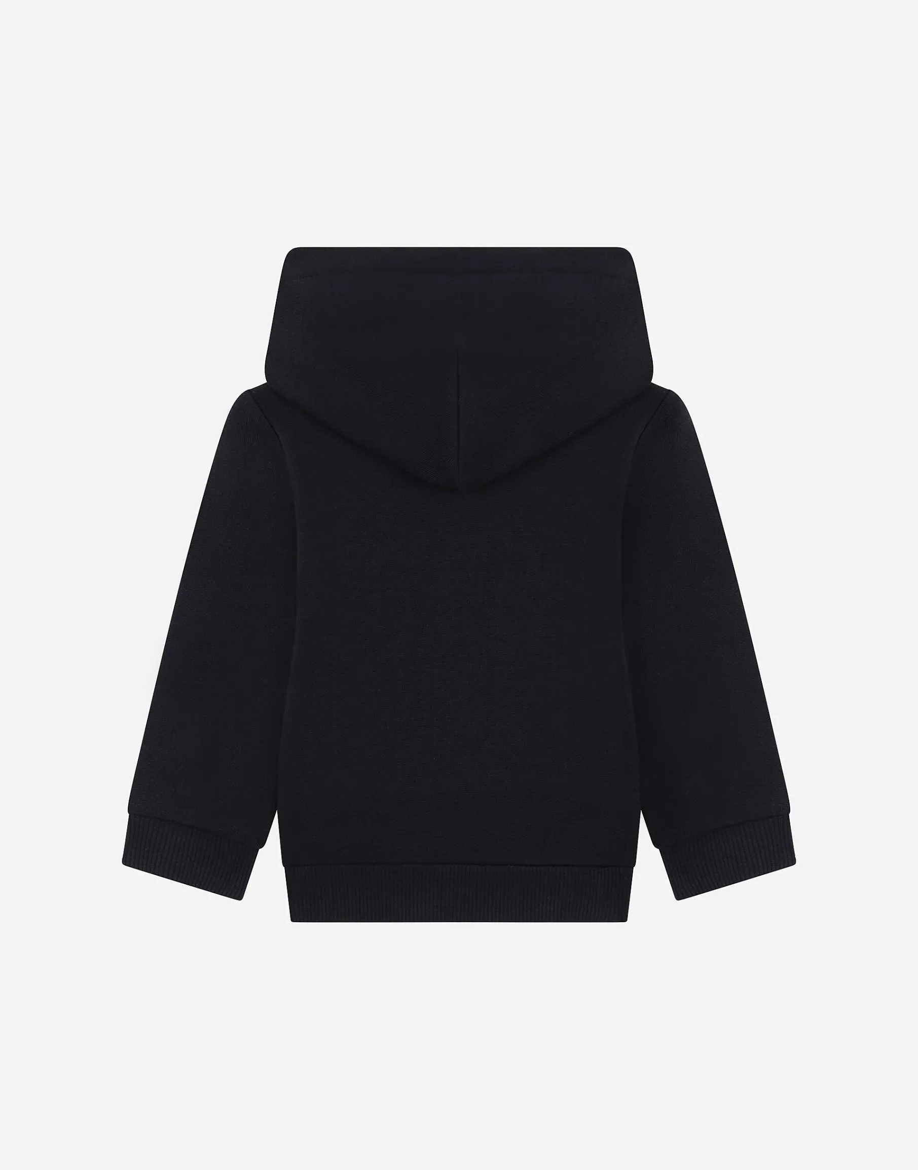 Jersey hoodie with logo tag